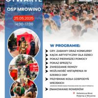 Zaproszenie na Drzwi Otwarte OSP Mrowino 25 maja 2025